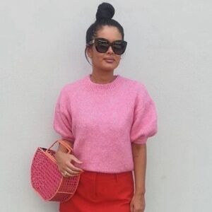 ZARA Soft Knit Pink Sweater